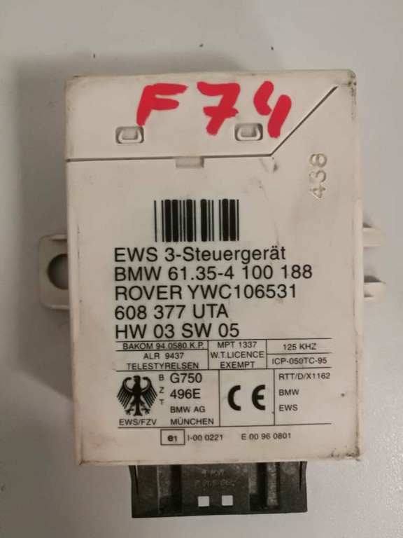 Modul jednotka imobilizer BMW E39 E46 6135-4100188