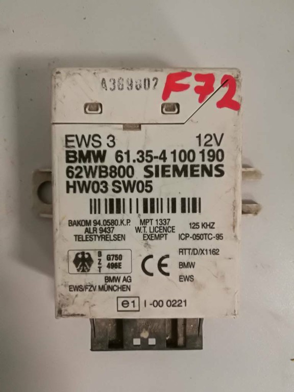 Modul imobilizer BMW 5 E39 61.35-4100190