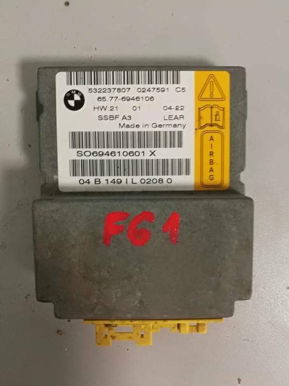 Modul jednotka airbag sedacky BMW 7 65.77-6946106