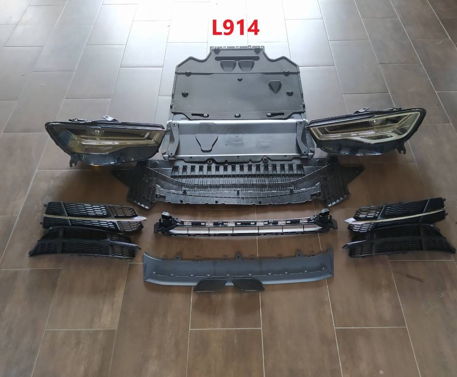 Mriežky spojler predného nárazníka Audi A6 C7 4G